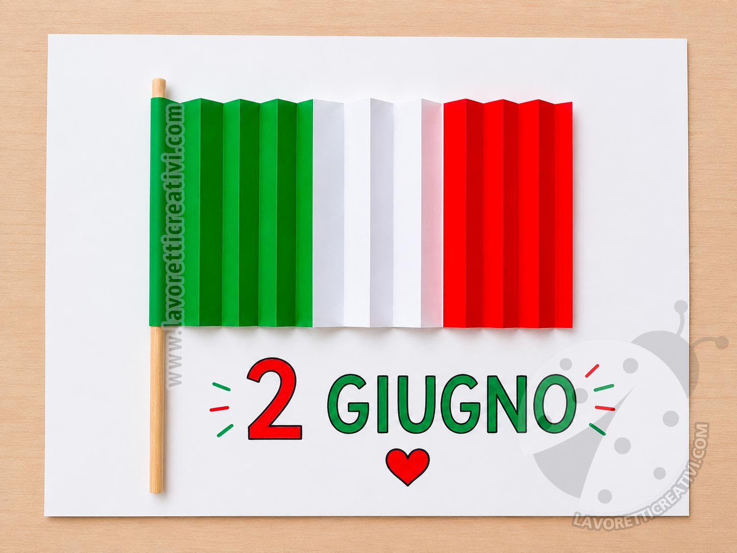 Bandiera fai da te per bambini 9 bandiera 2 giugno