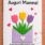 biglietto busta lettere con tulipani