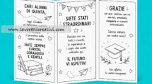 biglietto fai da te per fine anno classe quinta