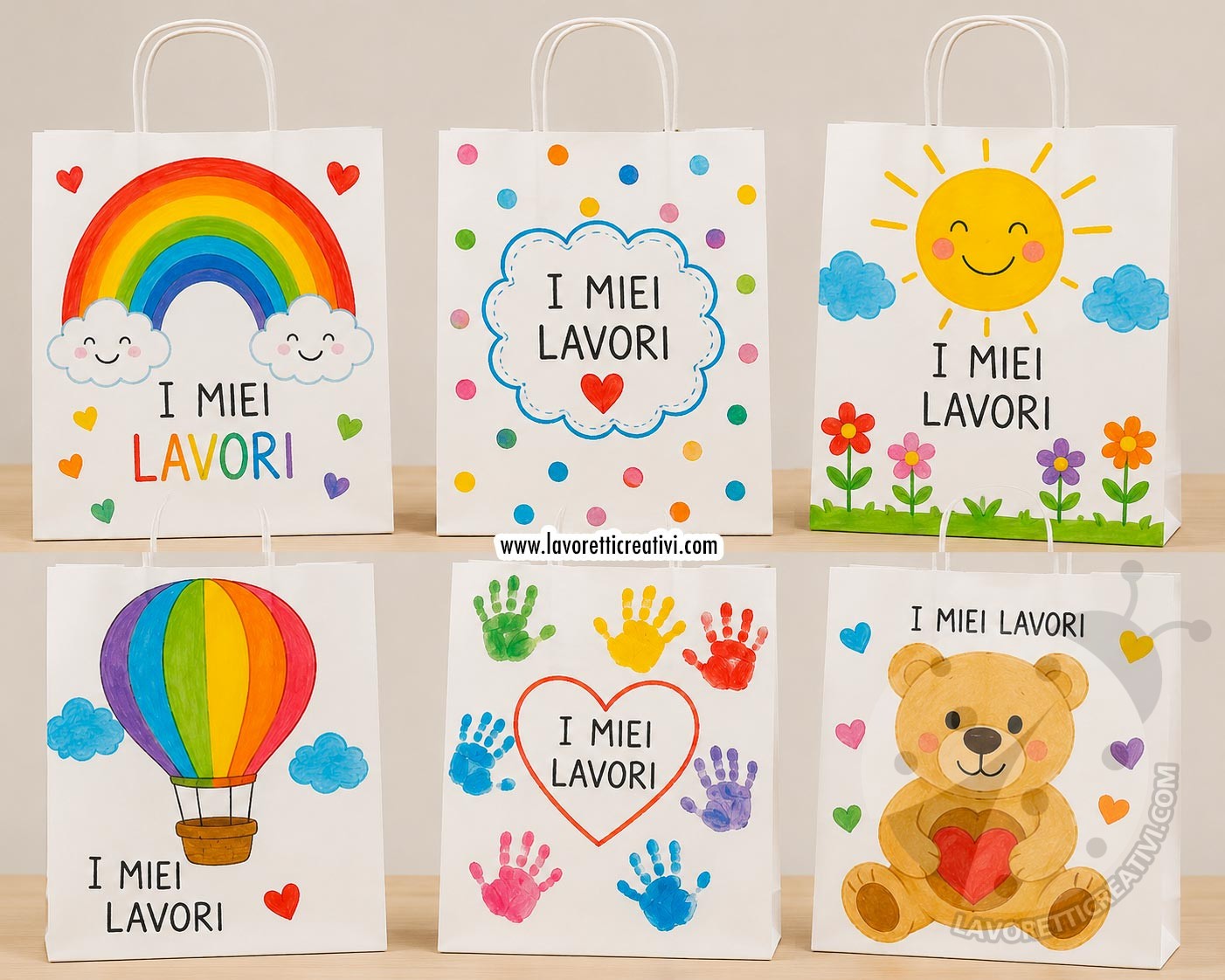 buste porta lavori decorate a mano