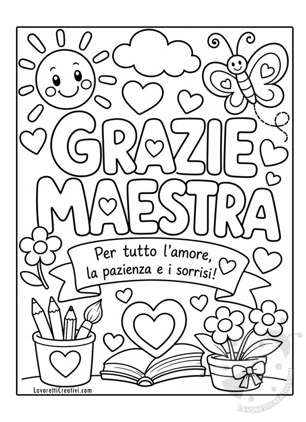 Disegni per le maestre 8 grazie maestra disegno