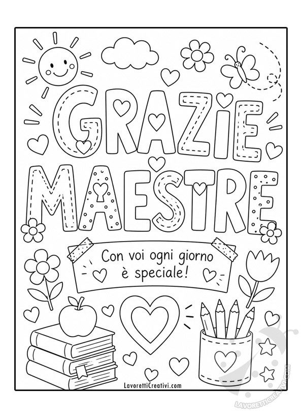 Disegni per le maestre 7 grazie maestre disegno