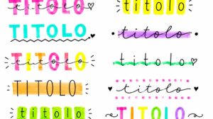 titoli carini con evidenziatori