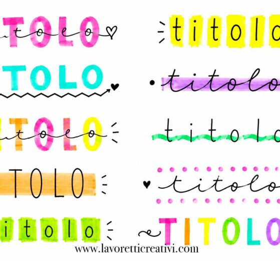 titoli carini con evidenziatori