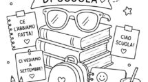 ultimo giorno di scuola da colorare