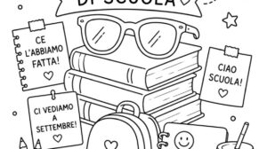 ultimo giorno di scuola da colorare