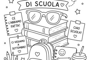 ultimo giorno di scuola da colorare