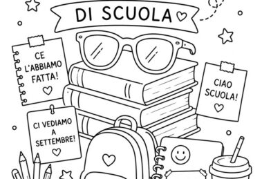 ultimo giorno di scuola da colorare