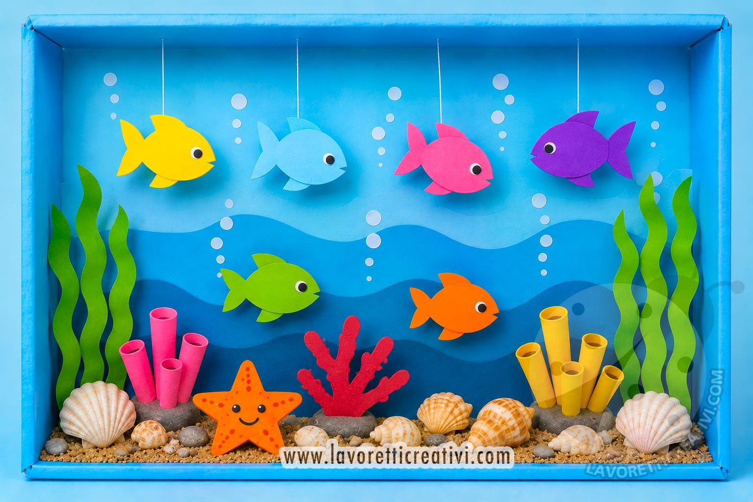 Diorama del Mare 8 acquario con scatola di carta