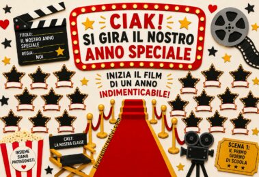cartellone di accoglienza a tema cinema