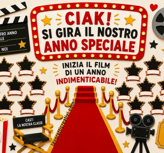 cartellone di accoglienza a tema cinema