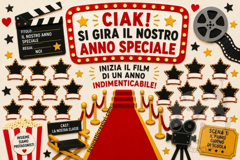 Cartellone di accoglienza a tema cinema