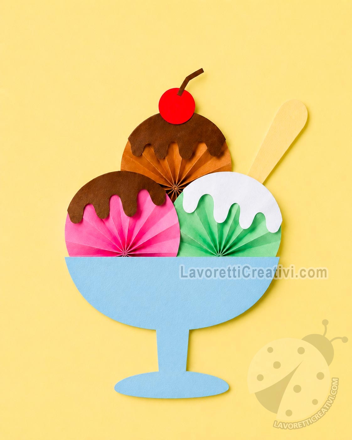 Gelato di carta 9 coppa di gelato di carta