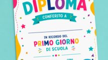 diploma ricordo primo giorno di scuola