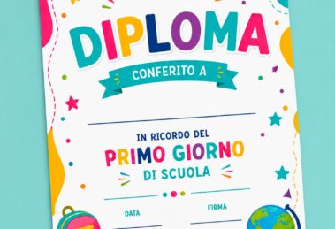 diploma ricordo primo giorno di scuola