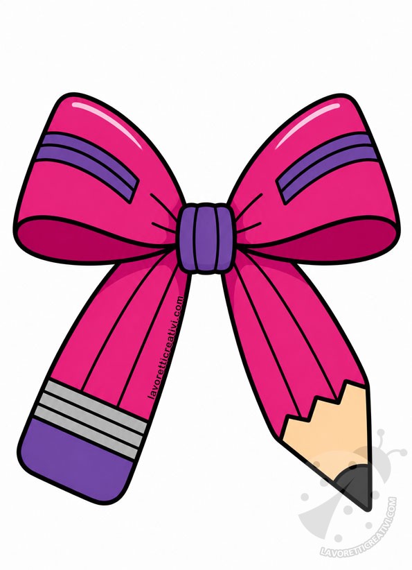 fiocco a matita rosa