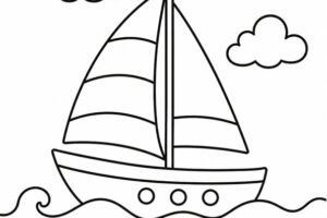 Disegni del mare da colorare 9 mare con barca a vela