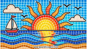 paesaggio marino a mosaico