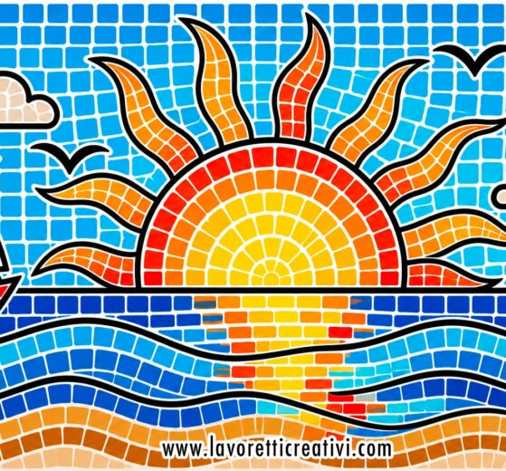 paesaggio marino a mosaico
