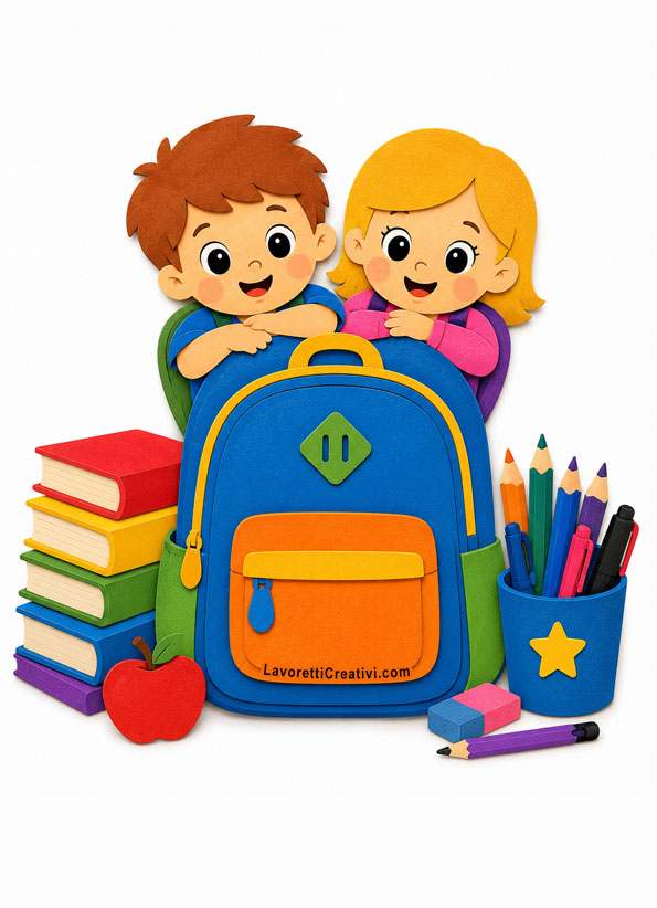 zaino scuola primaria con bambini
