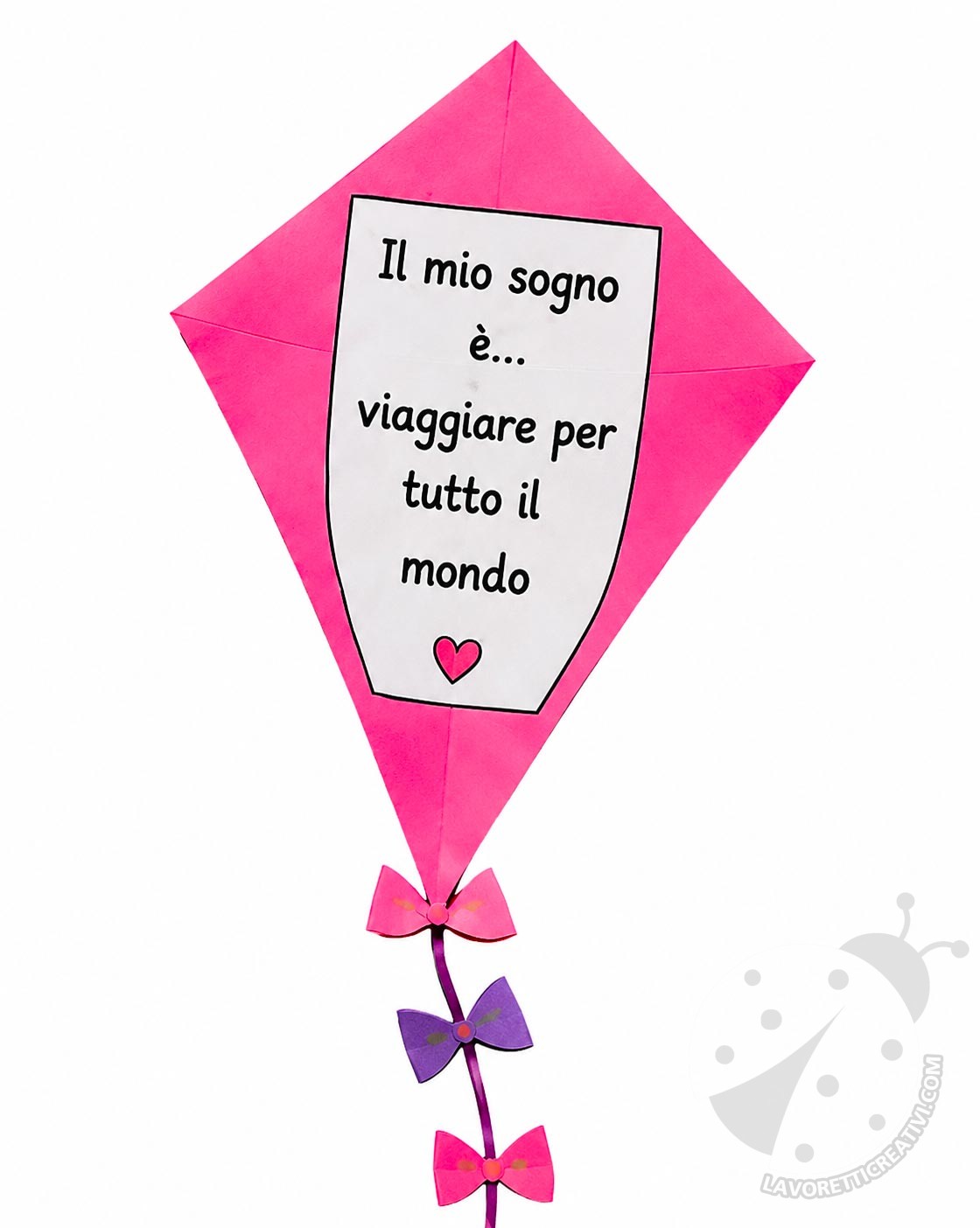 Aquiloni dei sogni per bambini 8 Dettaglio di un aquilone con il sogno di un bambino