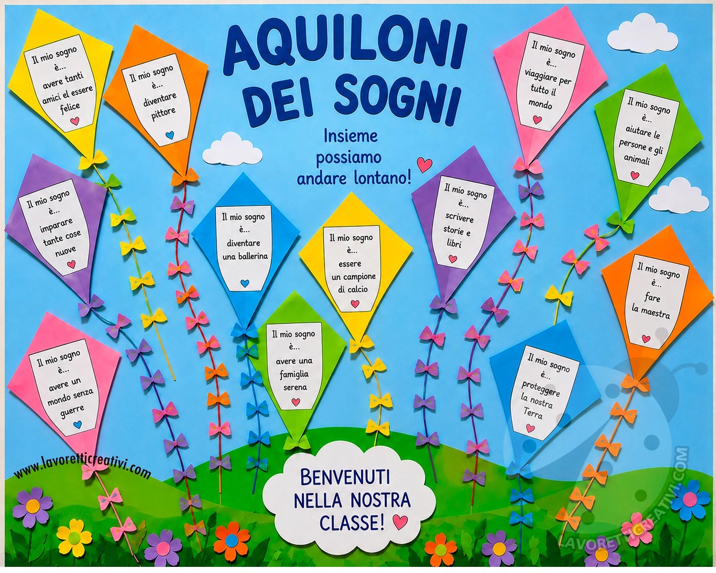 Aquiloni dei sogni per bambini 7 Aquiloni dei sogni per bambini con frasi e desideri