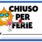 cartello chiuso per ferie con sole