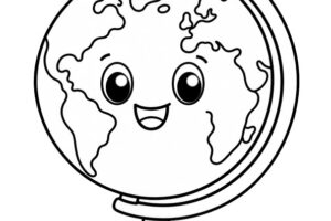 Mappamondo simpatico da colorare 8 mappamondo simpatico