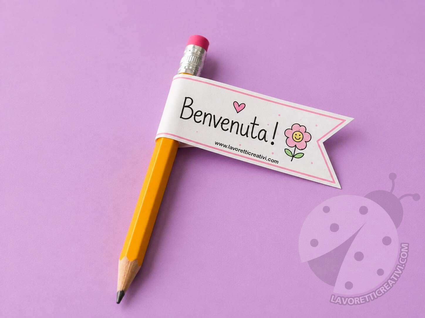 matita bandierina benvenuta
