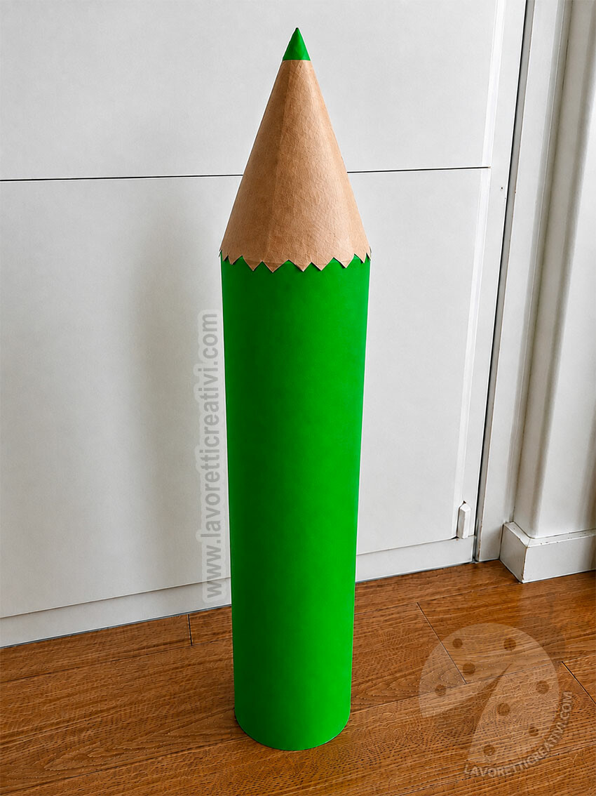 Matite per bambini fai da te 8 matita verde gigante di carta