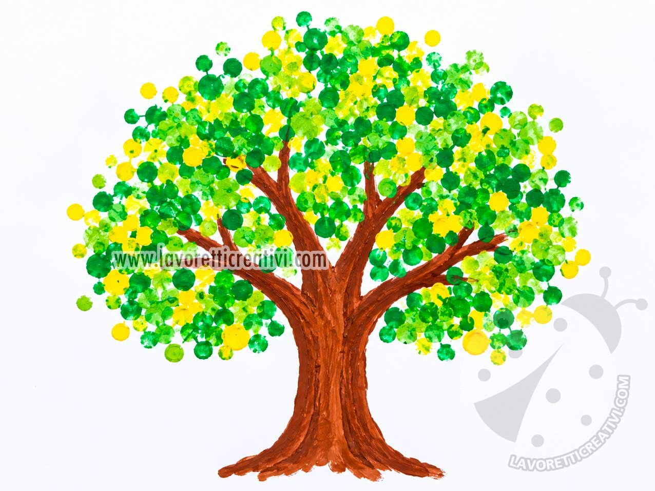 Albero con i cotton fioc 7 albero cotton fioc