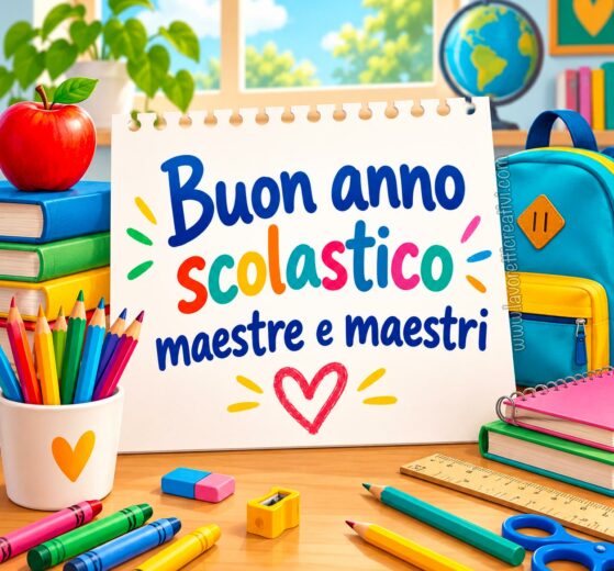 buon anno scolastico maestre e maestri