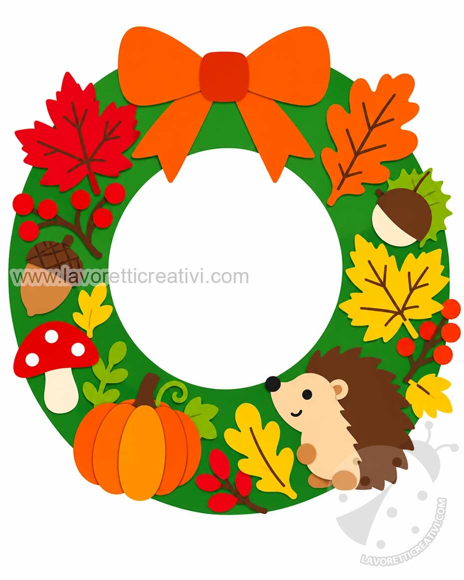 Fuoriporta d'autunno da stampare 7 ghirlanda autunnale da stampare