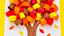 albero in 3d con rotolini di carta