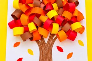 albero in 3d con rotolini di carta