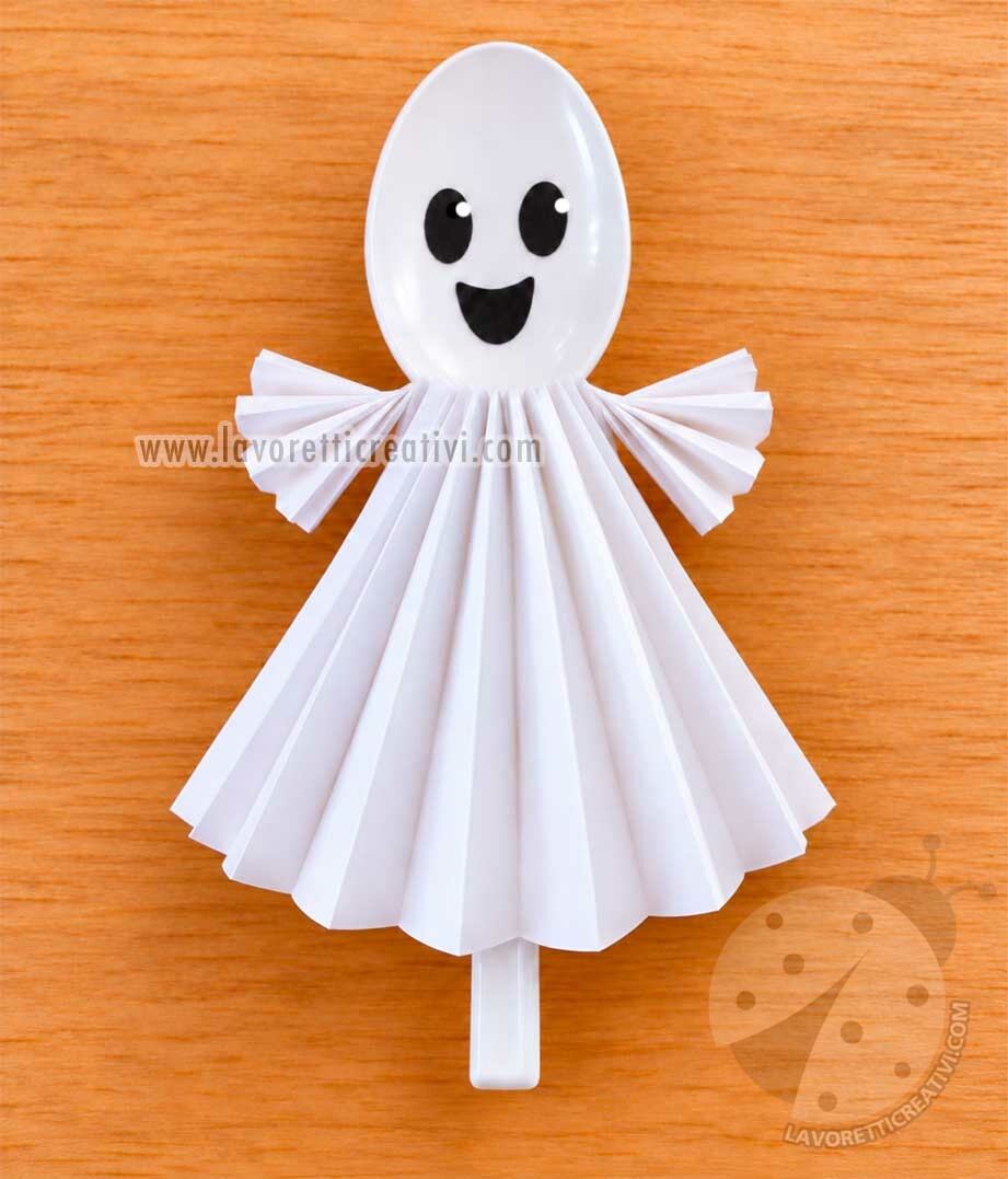 Fantasmini fai da te 8 fantasma con cucchiaio compostabile