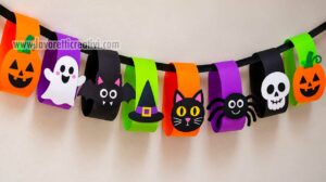 festone di halloween con anelli di carta