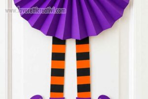 gambe della strega di carta per halloween