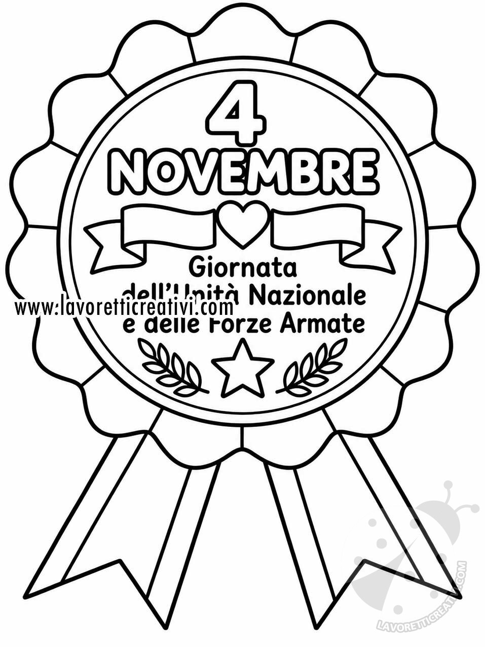 Coccarda Festa delle Forze Armate 7 medaglia 4 novembre