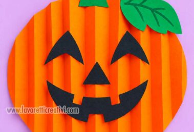 zucca di carta per halloween a fisarmonica