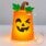 zucca lanterna halloween con bicchiere